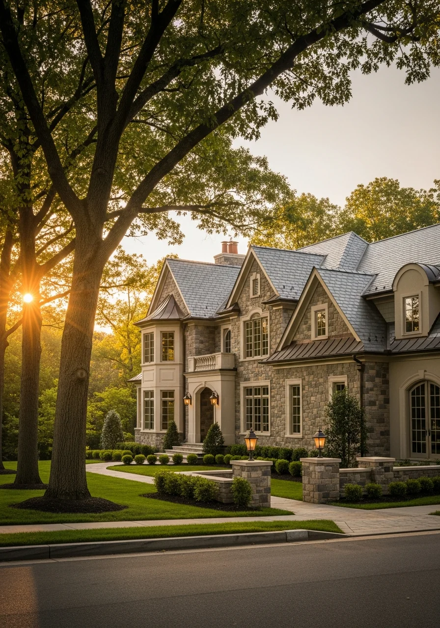 A Potomac home's interior showing custom details and high-quality finishes.